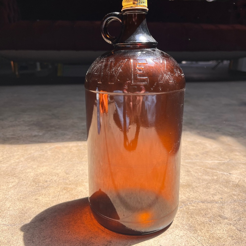 Vintage JAVEX Amber Glads Bottle with Cap